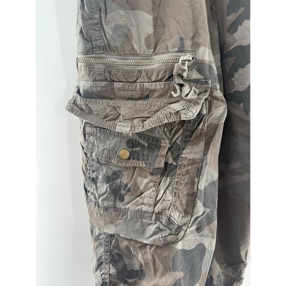 Men's Cargo Shorts Elastic Waist Multi Pocket Hiking Outdoor Camo Cotton Sz 42.. - Picture 5 of 16